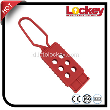 Red Safety Plastic Nylon Terisolasi Lockout Hasp